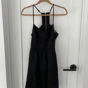 BCBGeneration Black Silk Cut Out Mini Dress | Little Black Dress